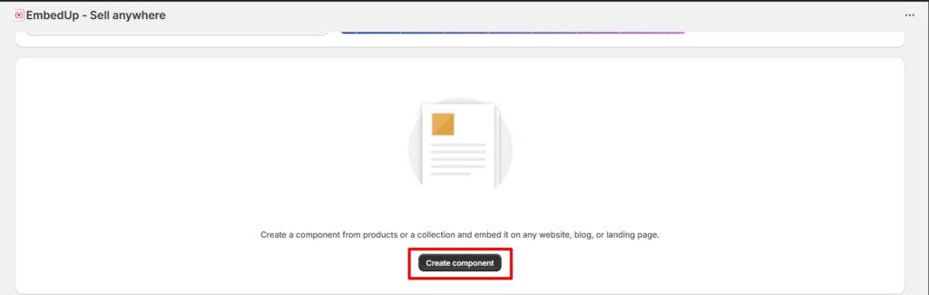 Click on “Create Component” Button