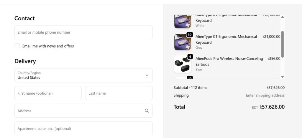 sell gadgets online - EmbedUp checkout