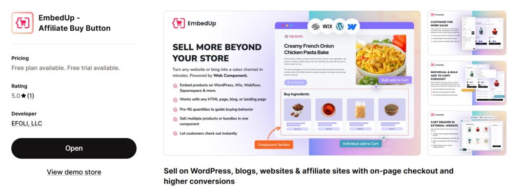 EmbedUp: Best Shopify Buy Button Alternative for Embedded Storefronts
