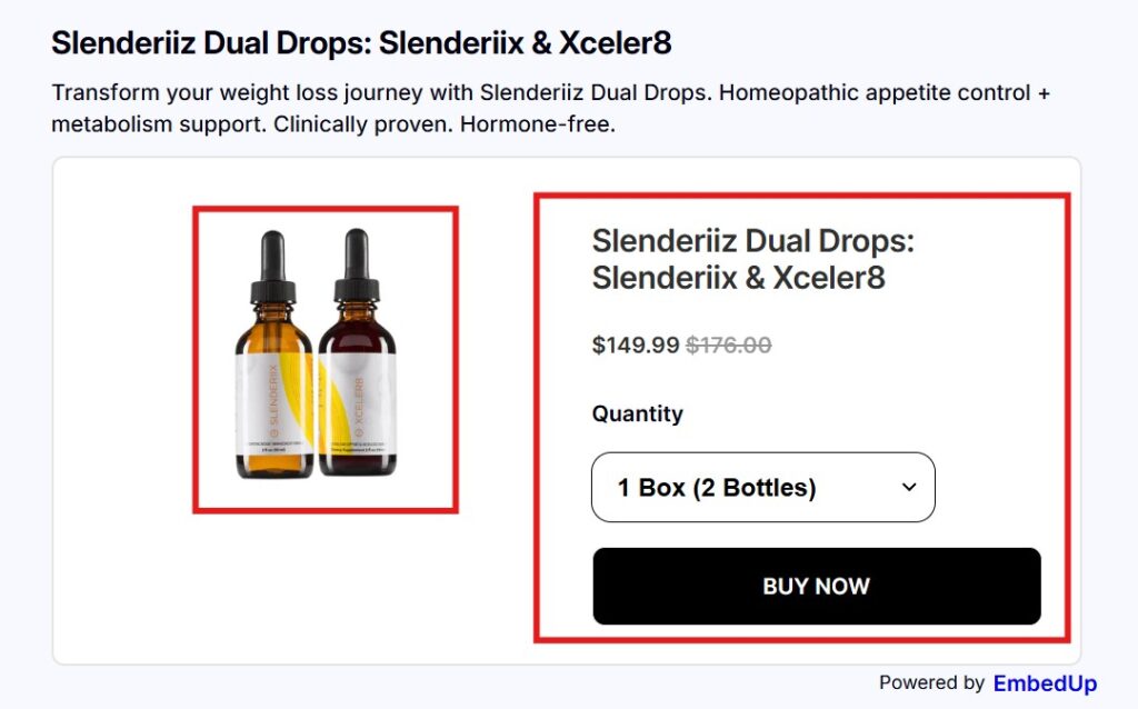 Slenderiiz Dual Drops - with embedup solution 1