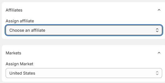 assign an affiliate