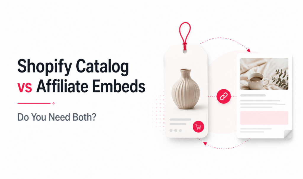 Shopify Catalog vs Affiliate Embeds: Do You Need Both?